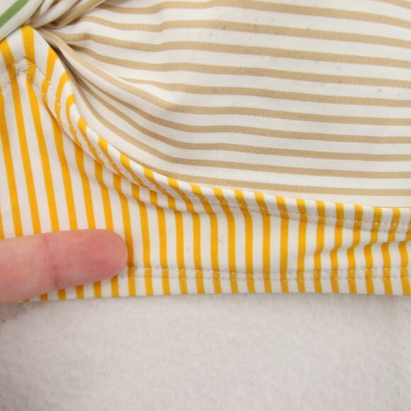 Antonio Melani Bikini Top Striped Twist Front Bralette Bandeau Retro Style XS - Picture 11 of 16